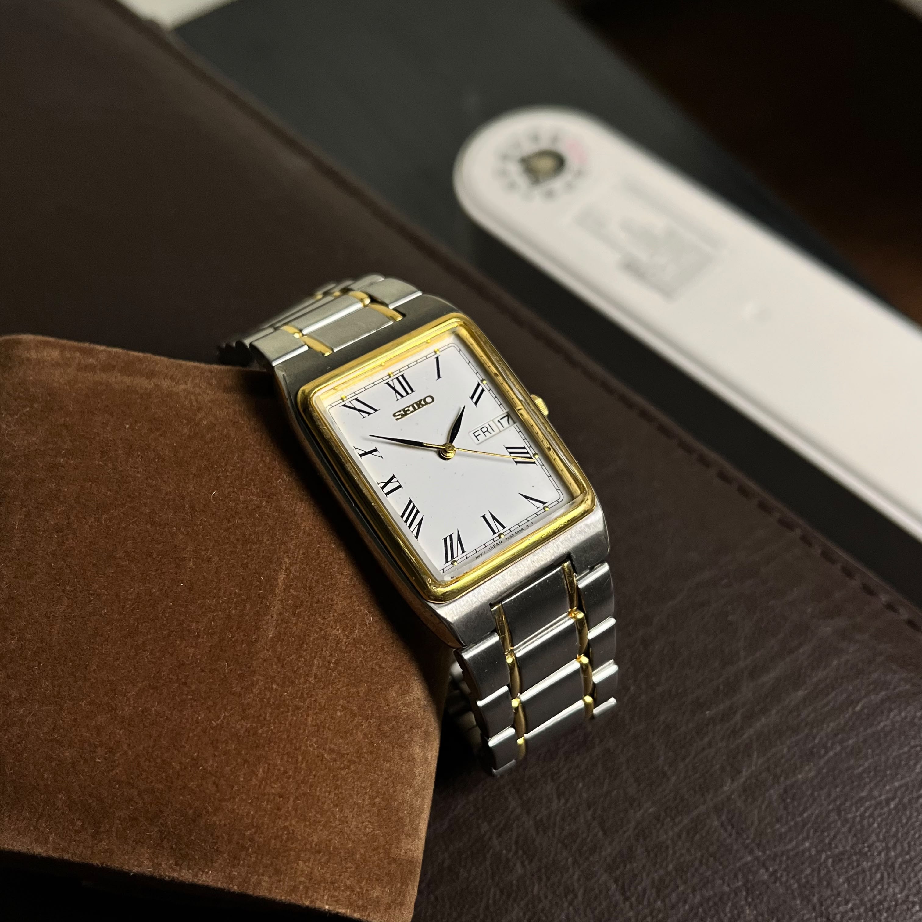 Seiko tank twotone Roman day date 1994's