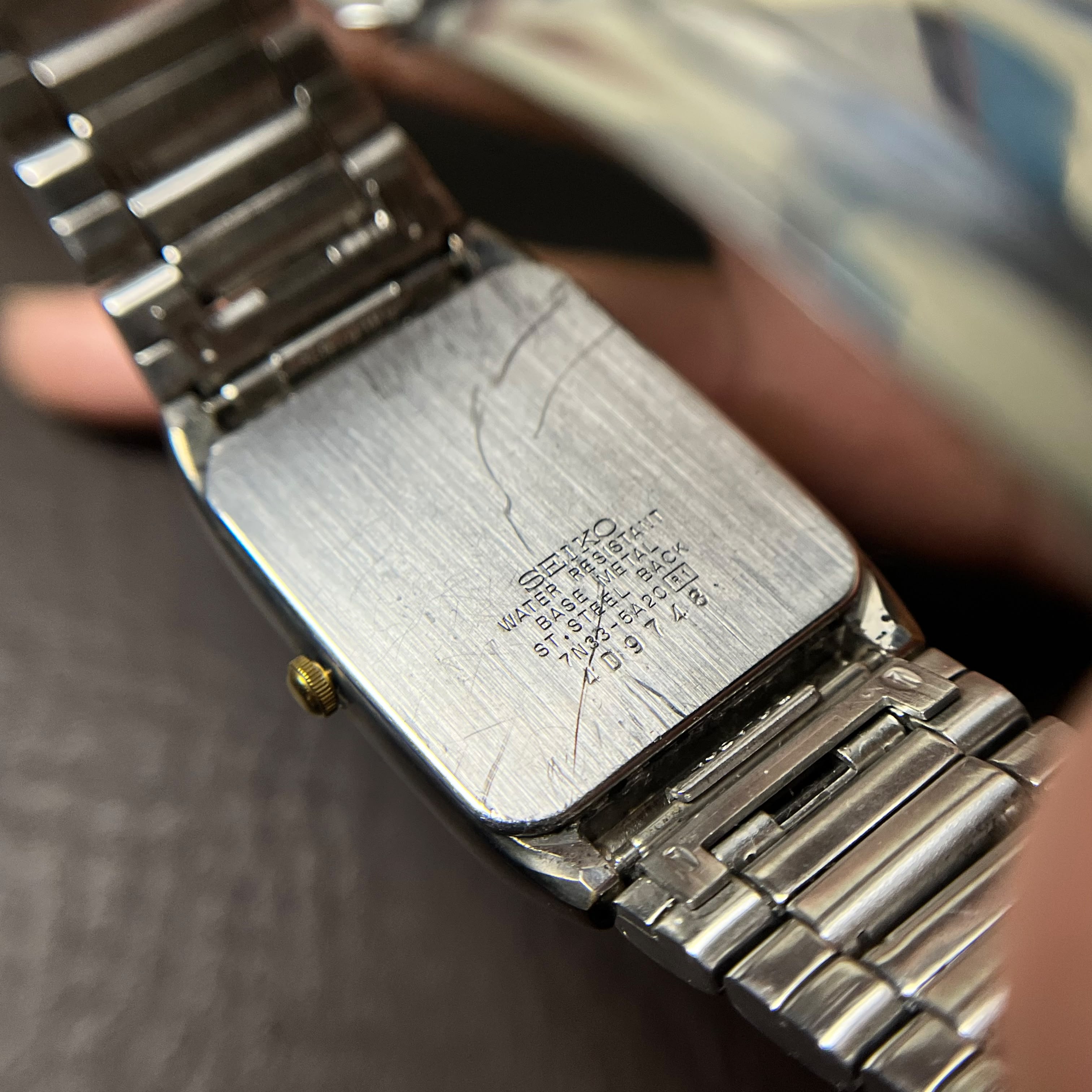 Seiko tank twotone Roman day date 1994's Galeri 3